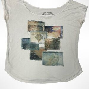 O'Neill White Artistic Graphic Short Sleeve Tee